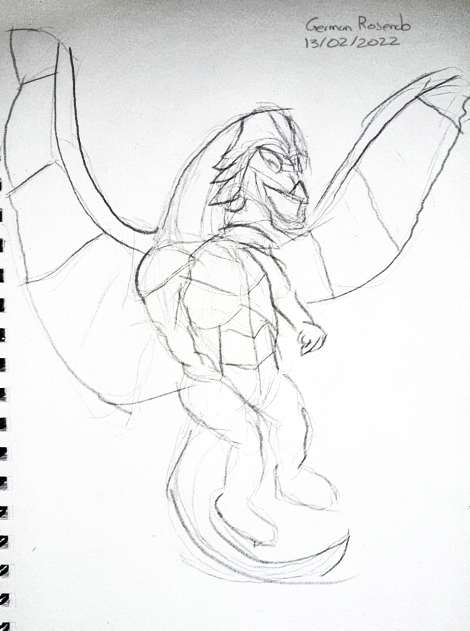 Boceto dragón dibujo